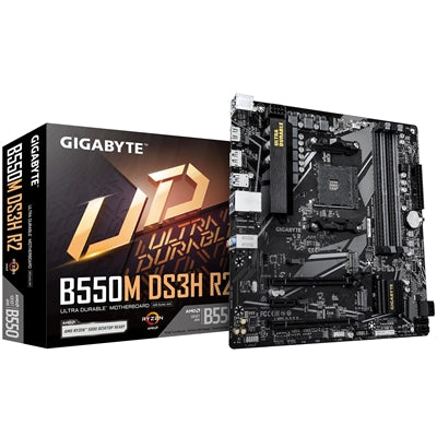 Gigabyte B550M DS3H R2 AM4 Micro ATX Motherboard PCIe 4.0 DDR4 Gigabyte B550M DS3H R2 AM4 Micro ATX Motherboard PCIe 4.0 DDR4